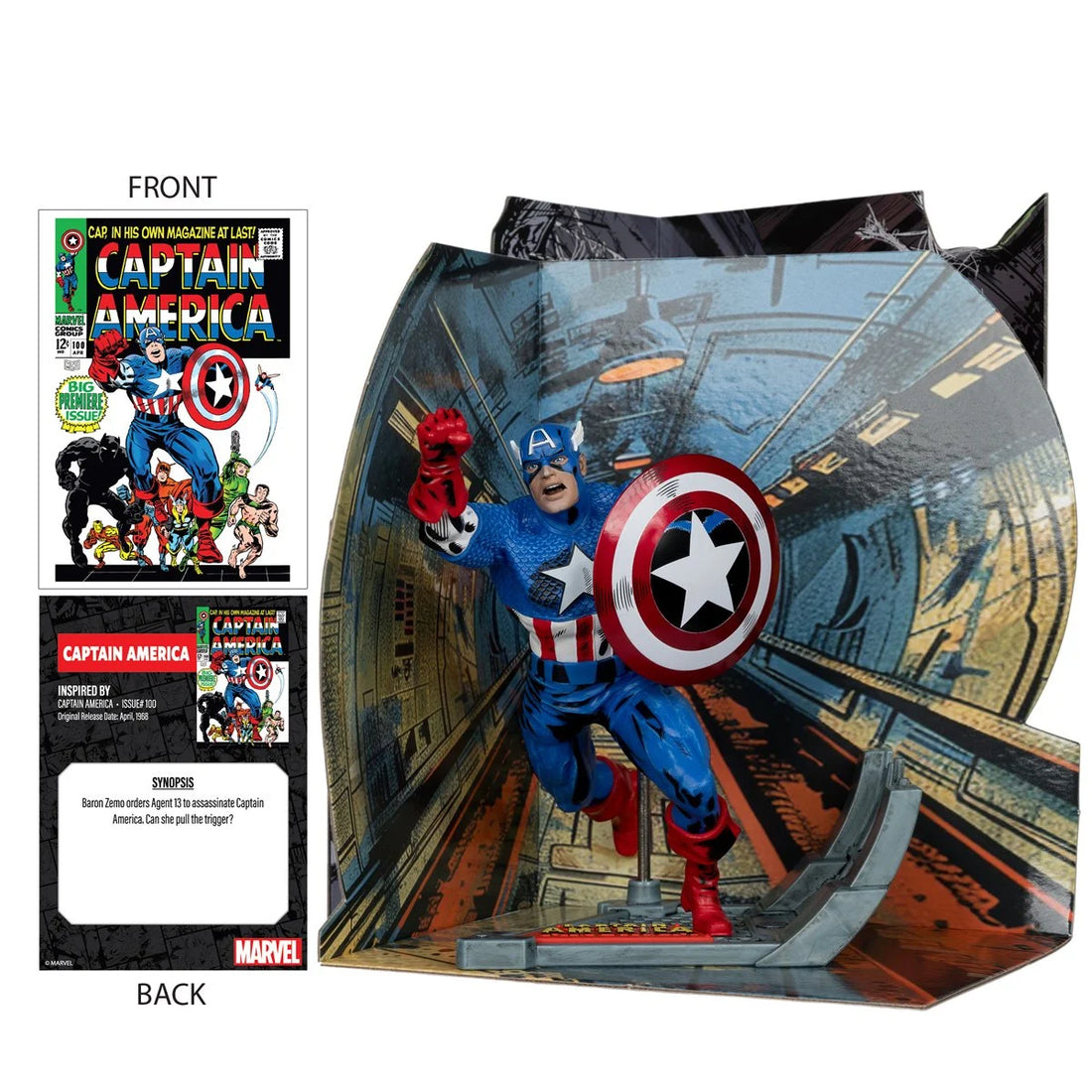 Marvel Wave 2 1:10 Scale Posed Figure with Scene - Captain America from Captain America