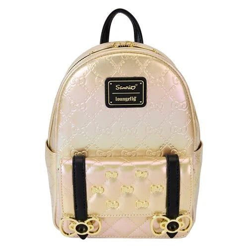 Hello Kitty 50th Anniversary Metallic Gold Mini Backpack Hello Kitty 50th Anniversary Metallic Gold Mini Backpack