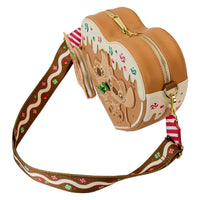 Lilo & Stitch Angel and Stitch Gingerbread Heart Crossbody Bag