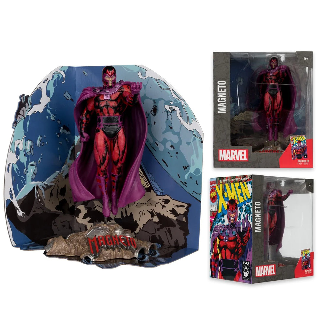 Marvel Wave 2 1:10 Scale Posed Figure with Scene - Magneto from X-Men