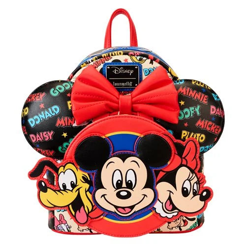 classic mini backpack Mickey & Friends Classic All-Over Print Mini Backpack With Ear Headband