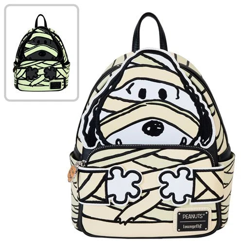 geeky mini backpack Peanuts Snoopy Mummy Cosplay Glow Mini Backpack by Loungefly