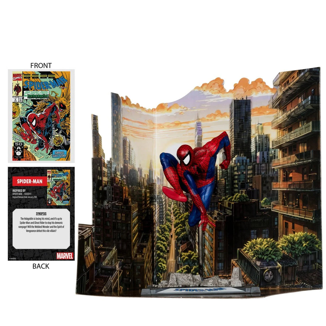 Marvel Wave 1 1:10 Scale Posed Figure with Scene - Spider-Man from Spider-Man