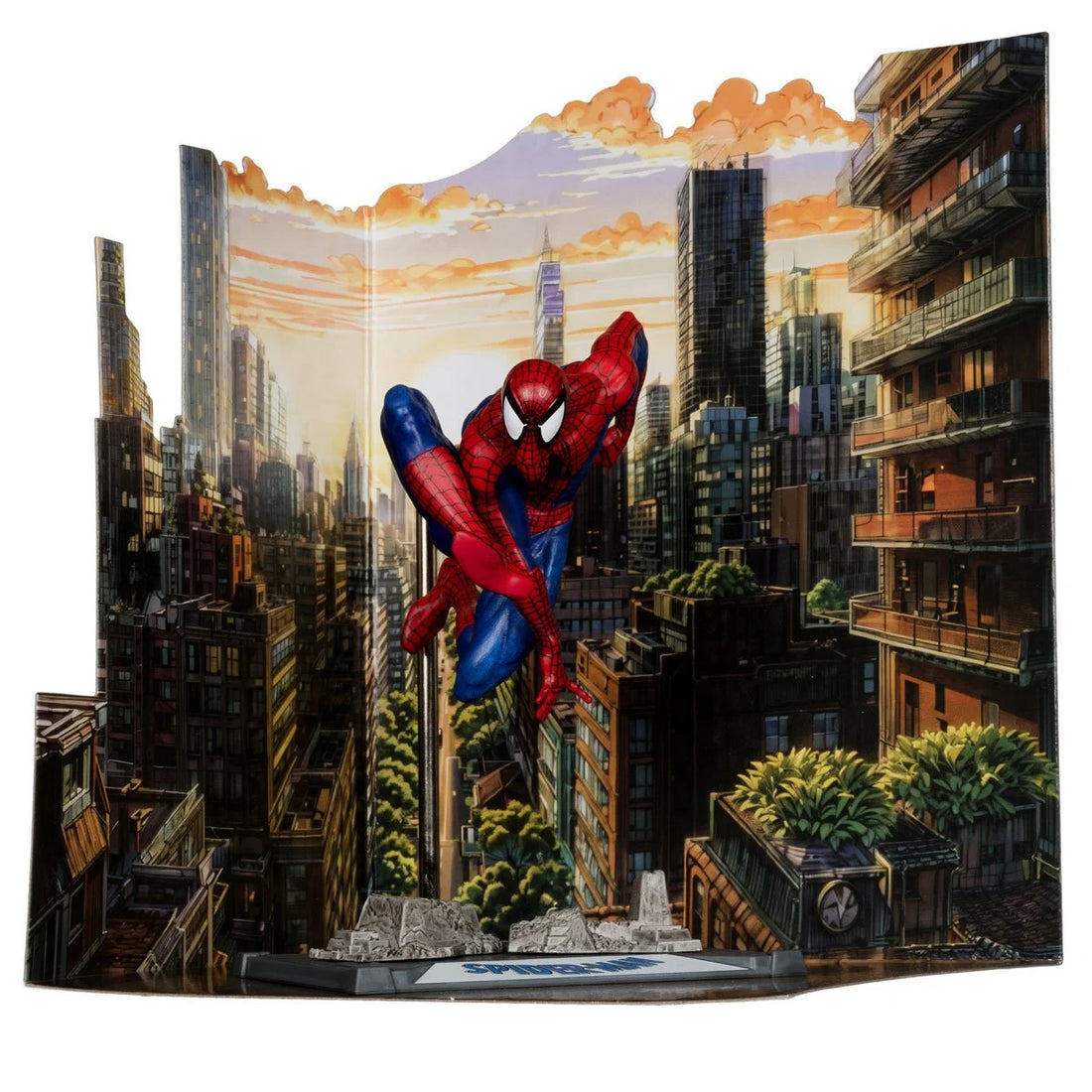 Marvel Wave 1 1:10 Scale Posed Figure with Scene - Spider-Man from Spider-Man