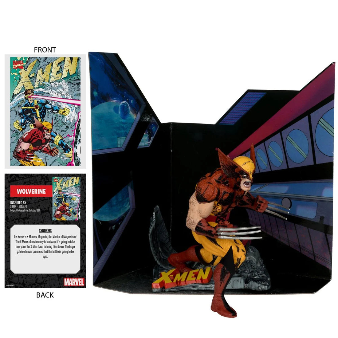 Marvel Wave 1 1:10 Scale Posed Figure with Scene - Wolverine from X-Men