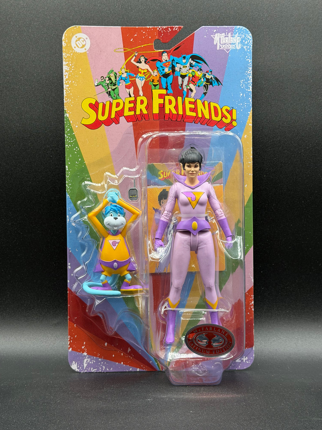 McFarlane Toys DC Super Fiends Jayna (Wonder Twin) - Red Platinum