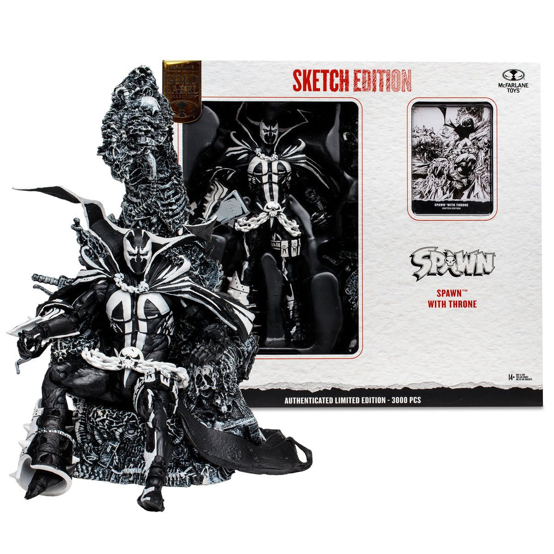 Spawn with Throne Sketch Edition Gold Label