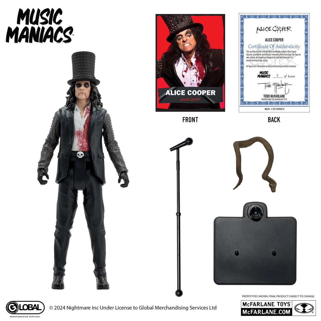 McFarlane Toys Alice Cooper (Music Maniacs Metal)