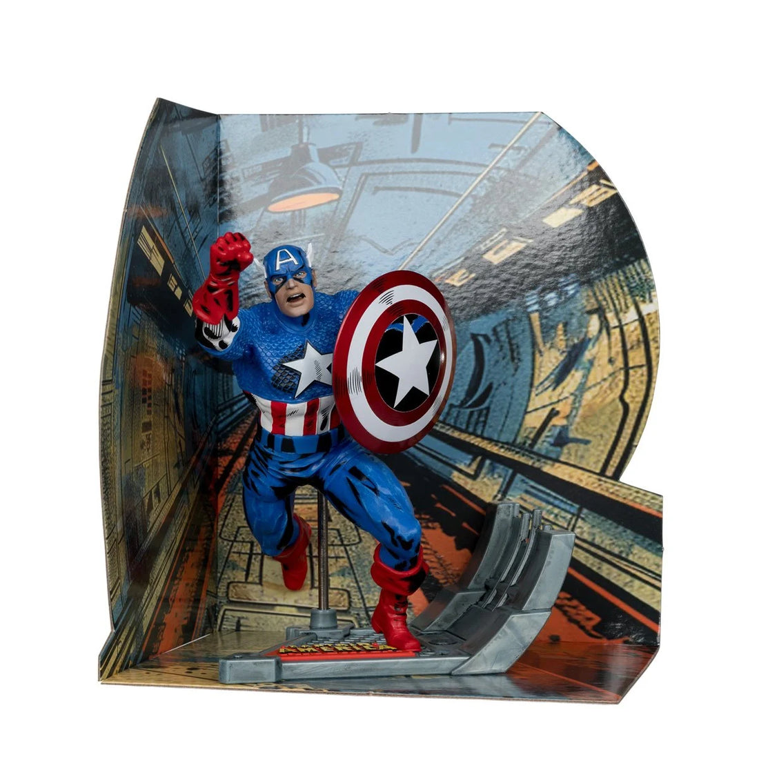 Marvel Wave 2 1:10 Scale Posed Figure with Scene - Captain America from Captain America 