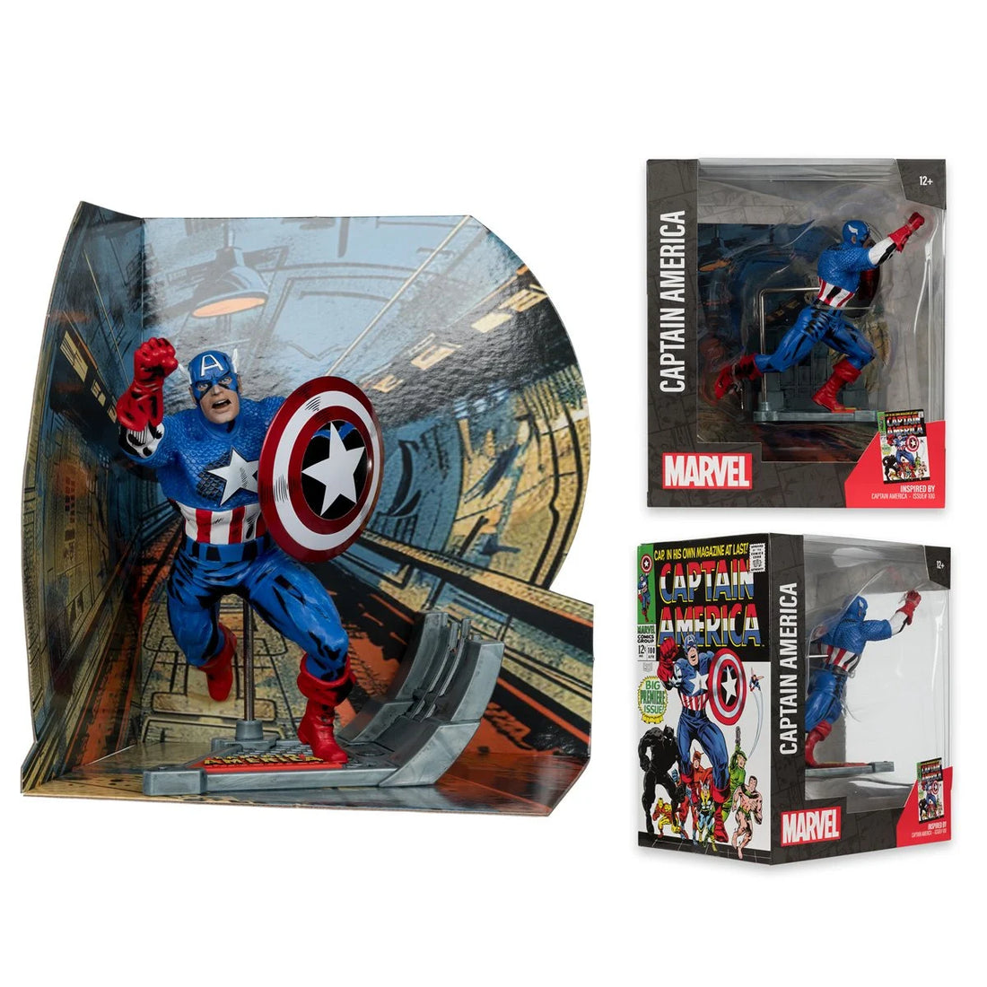 Marvel Wave 2 1:10 Scale Posed Figure with Scene - Captain America from Captain America 