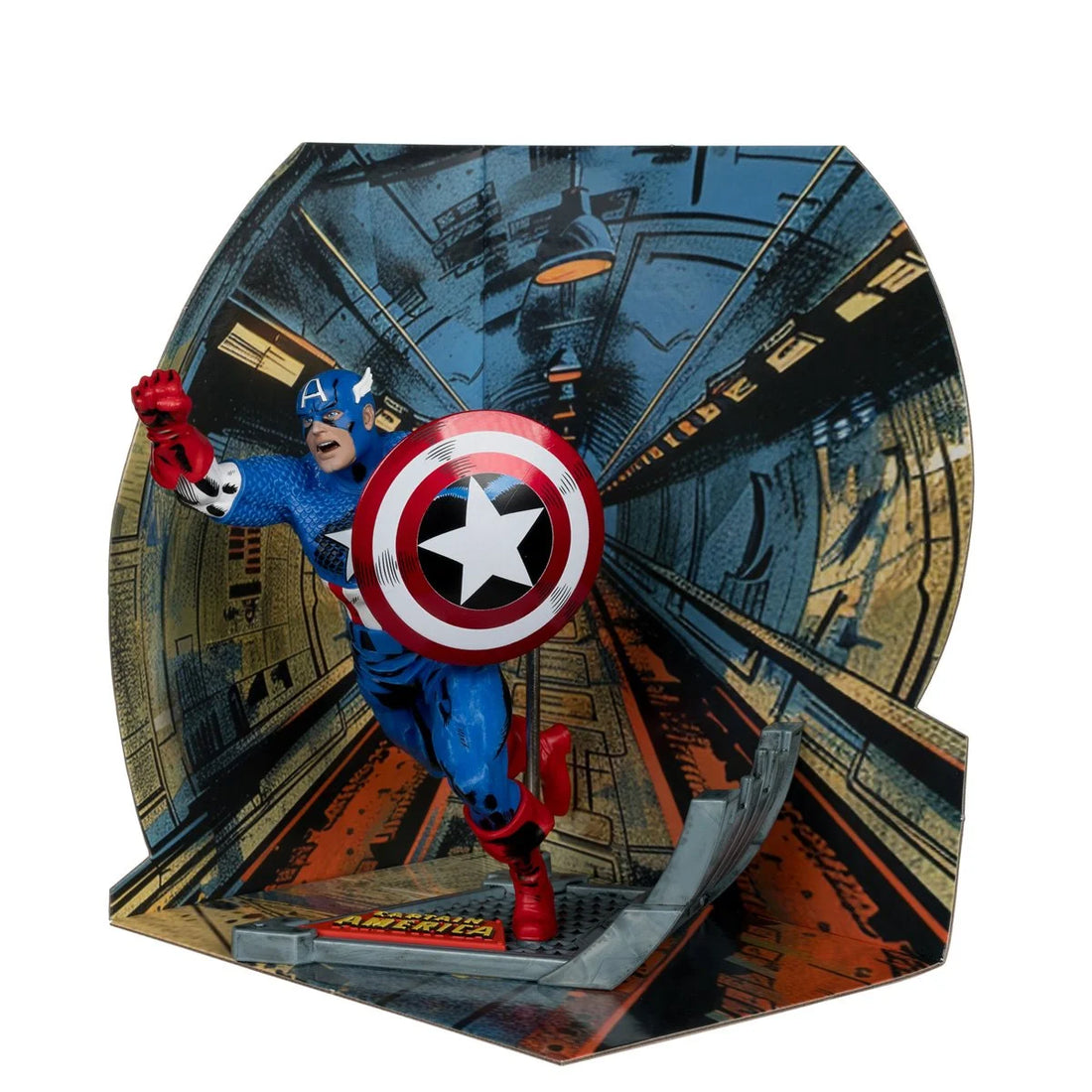 Marvel Wave 2 1:10 Scale Posed Figure with Scene - Captain America from Captain America 