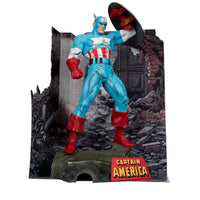 Marvel Wave 1 1:6 Scale Posed Figure with Scene and Comic Case - Captain America from Amazing Spider-Man #323