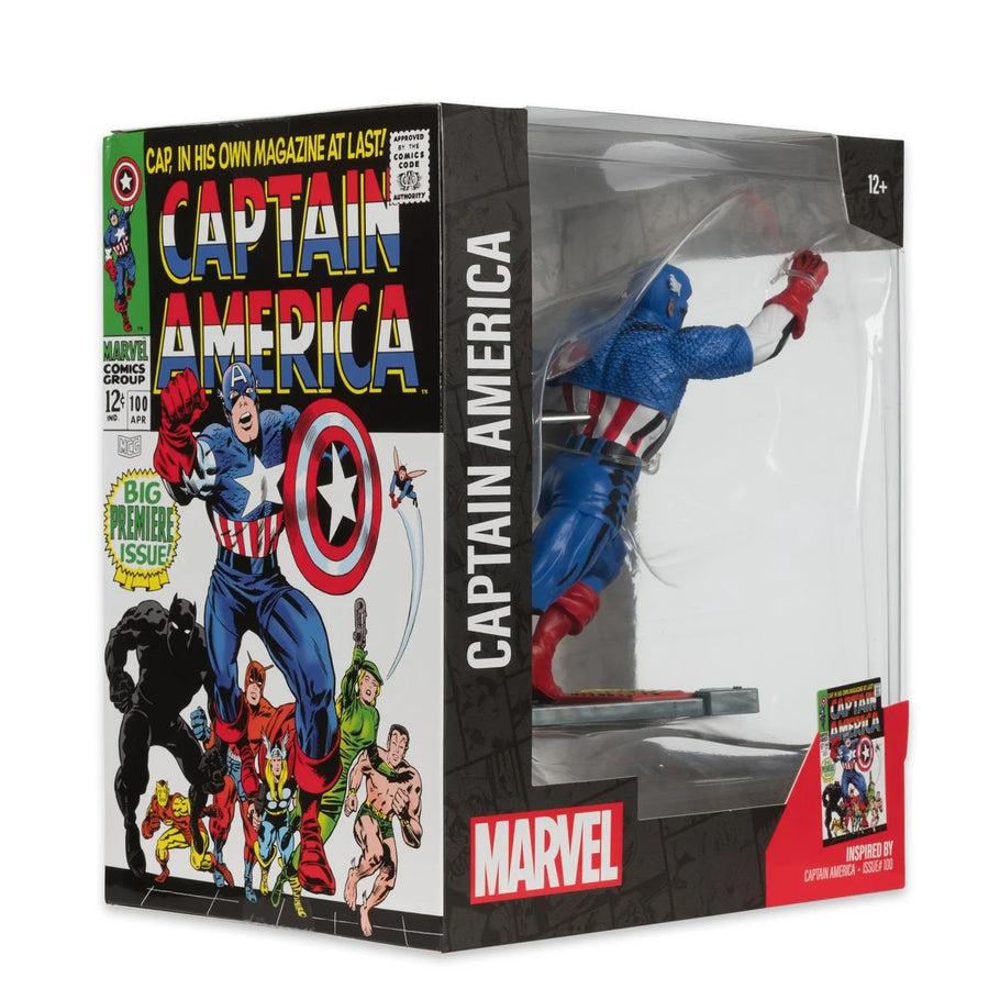 Marvel Wave 2 1:10 Scale Posed Figure with Scene - Captain America from Captain America #100