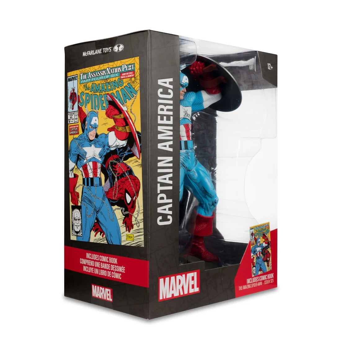 Marvel Wave 1 1:6 Scale Posed Figure with Scene and Comic Case - Captain America from Amazing Spider-Man 