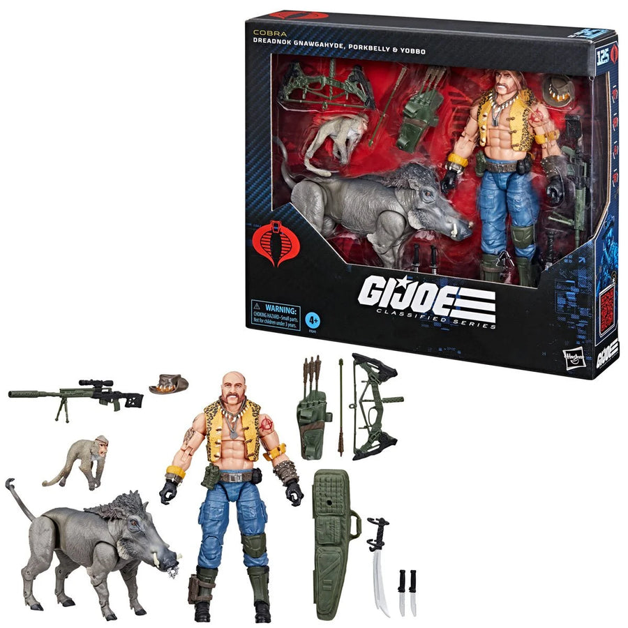 G.I. Joe Classified Series Dreadnok Gnawgahyde and pets Porkbelly & Yobbo