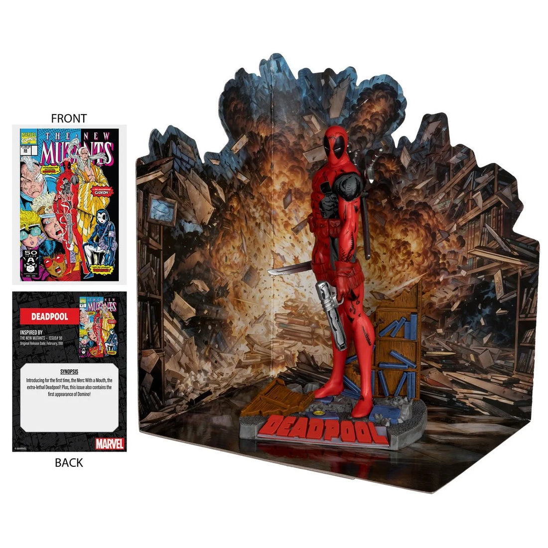 Marvel Wave 1 1:10 Scale Posed Figure with Scene - Deadpool from New Mutants 