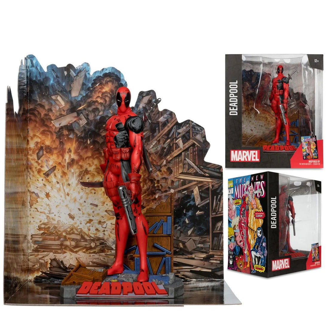 Marvel Wave 1 1:10 Scale Posed Figure with Scene - Deadpool from New Mutants 