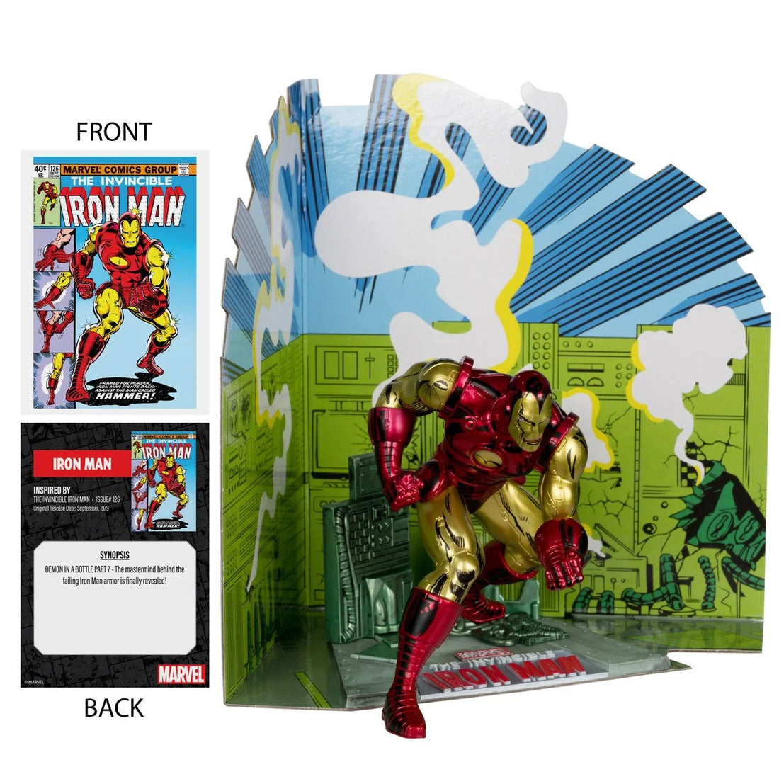 Marvel Wave 1 1:10 Scale Posed Figure with Scene - Iron Man from Iron Man 