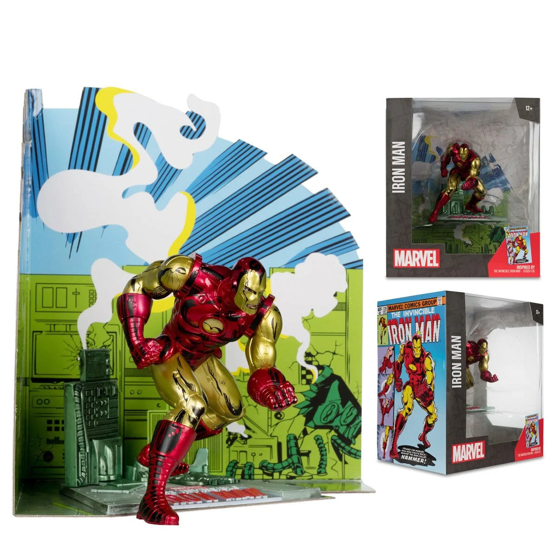 Marvel Wave 1 1:10 Scale Posed Figure with Scene - Iron Man from Iron Man 