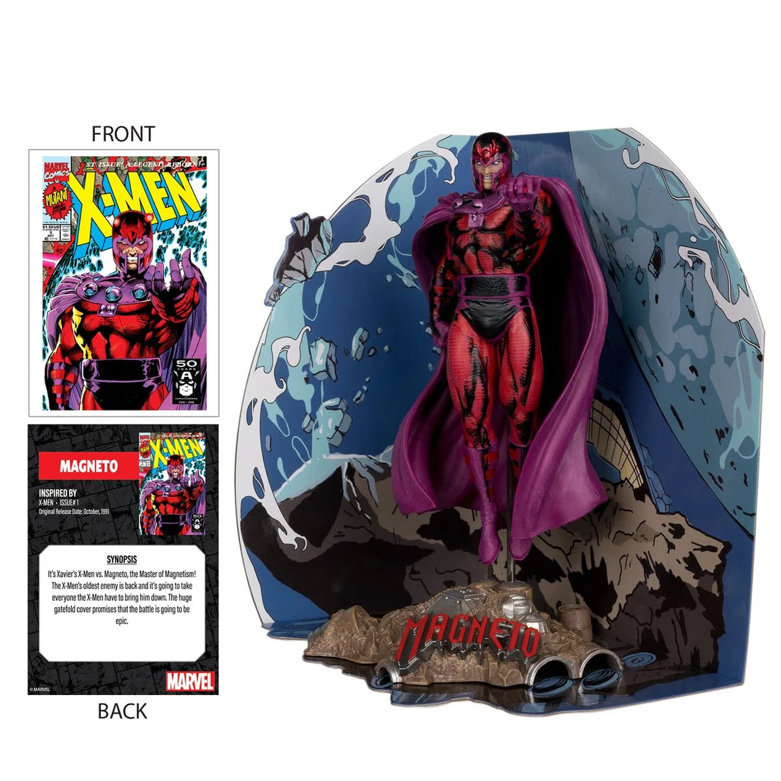 Marvel Wave 2 1:10 Scale Posed Figure with Scene - Magneto from X-Men 