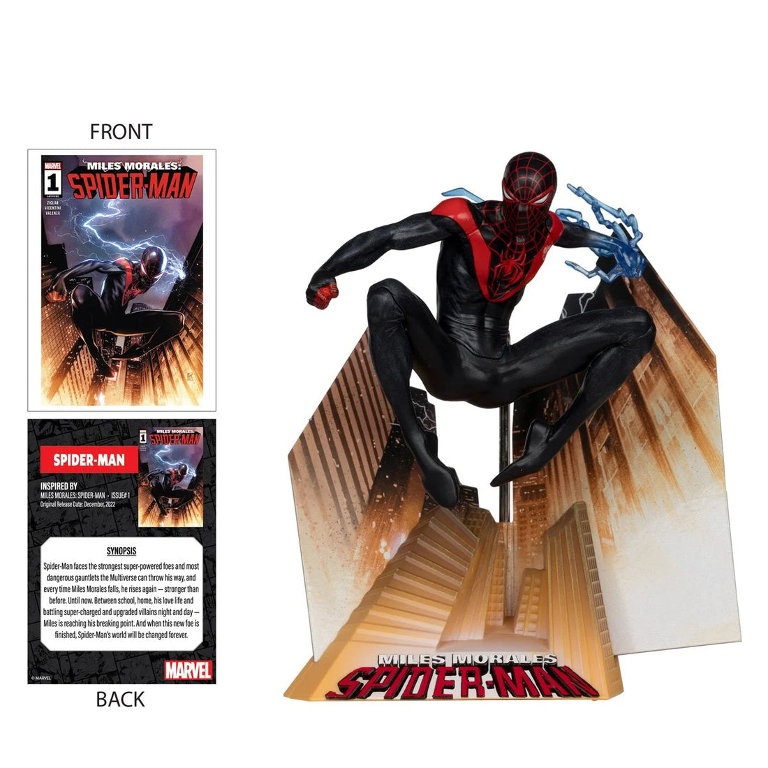 Marvel Wave 2 1:10 Scale Posed Figure with Scene - Spider-Man from Miles Morales: Spider-Man 