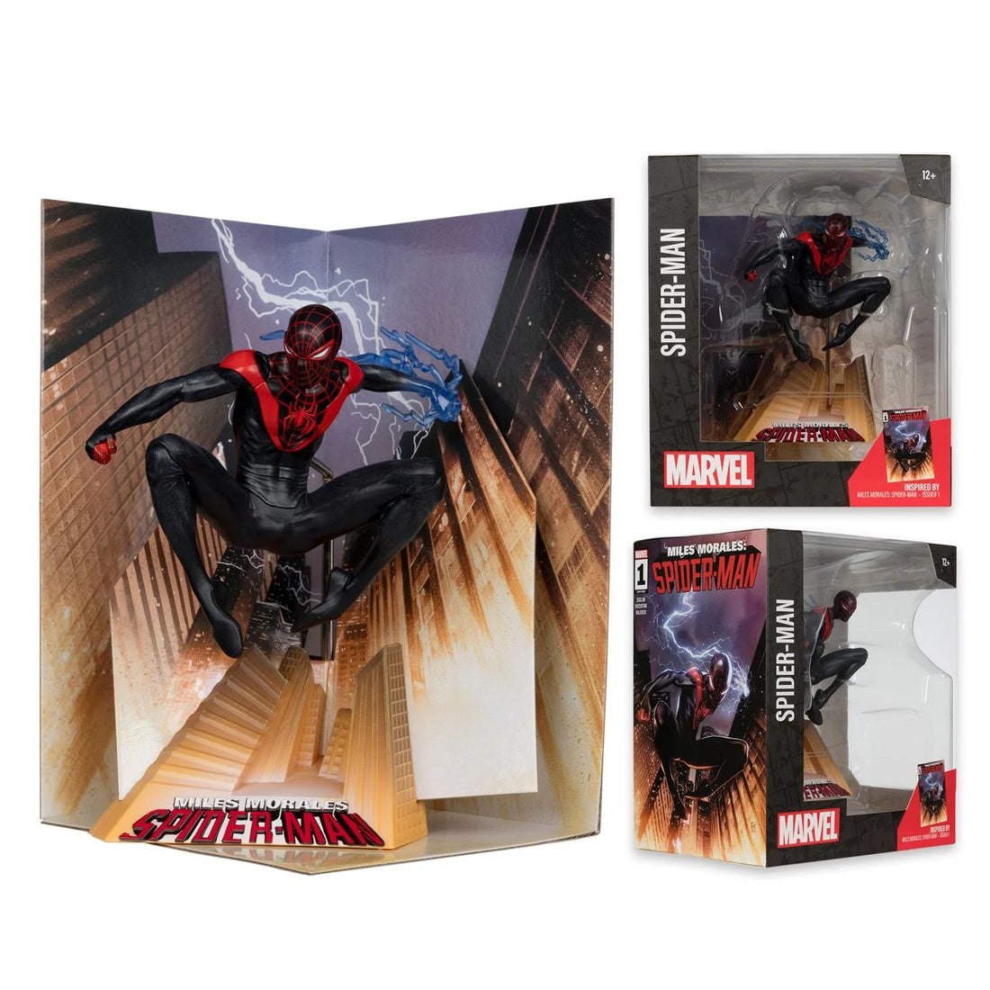 Marvel Wave 2 1:10 Scale Posed Figure with Scene - Spider-Man from Miles Morales: Spider-Man 