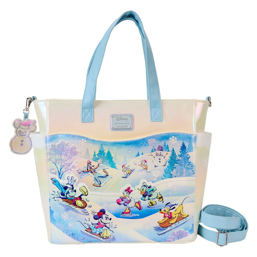 Mickey and Friends Winter Wonderland Scene Convertible Tote