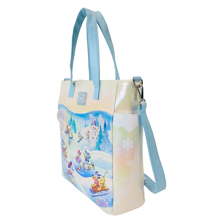 Mickey and Friends Winter Wonderland Scene Convertible Tote