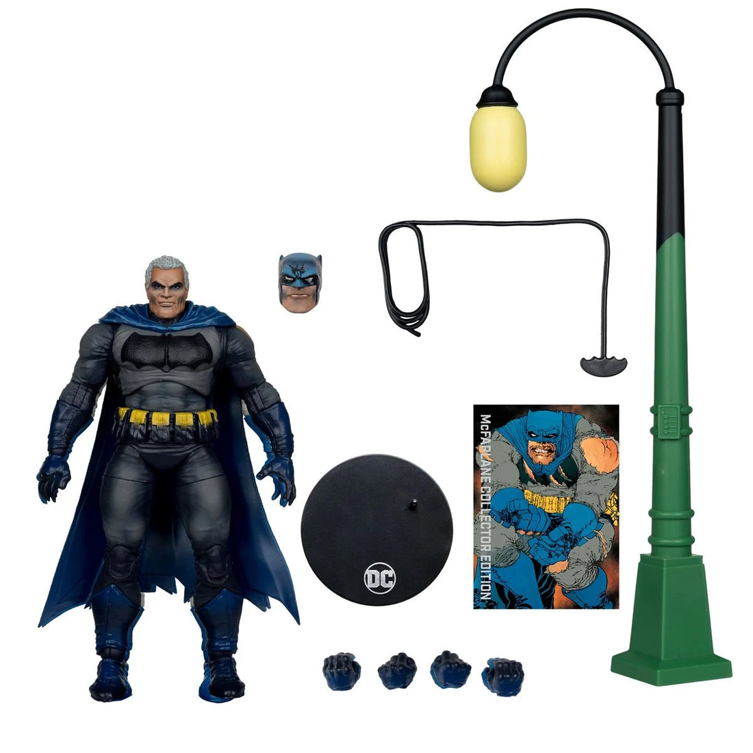 DC Multiverse Batman Dark Knight Returns Battle Damage Blue Outfit (McFarlane Collector Edition Wave 7) (Platinum Edition)