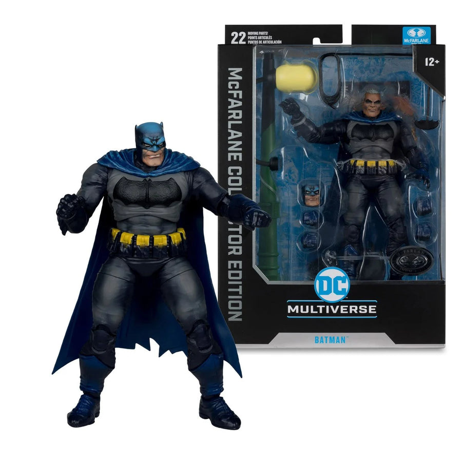 DC Multiverse Batman Dark Knight Returns Battle Damage Blue Outfit (McFarlane Collector Edition Wave 7) (Platinum Edition)