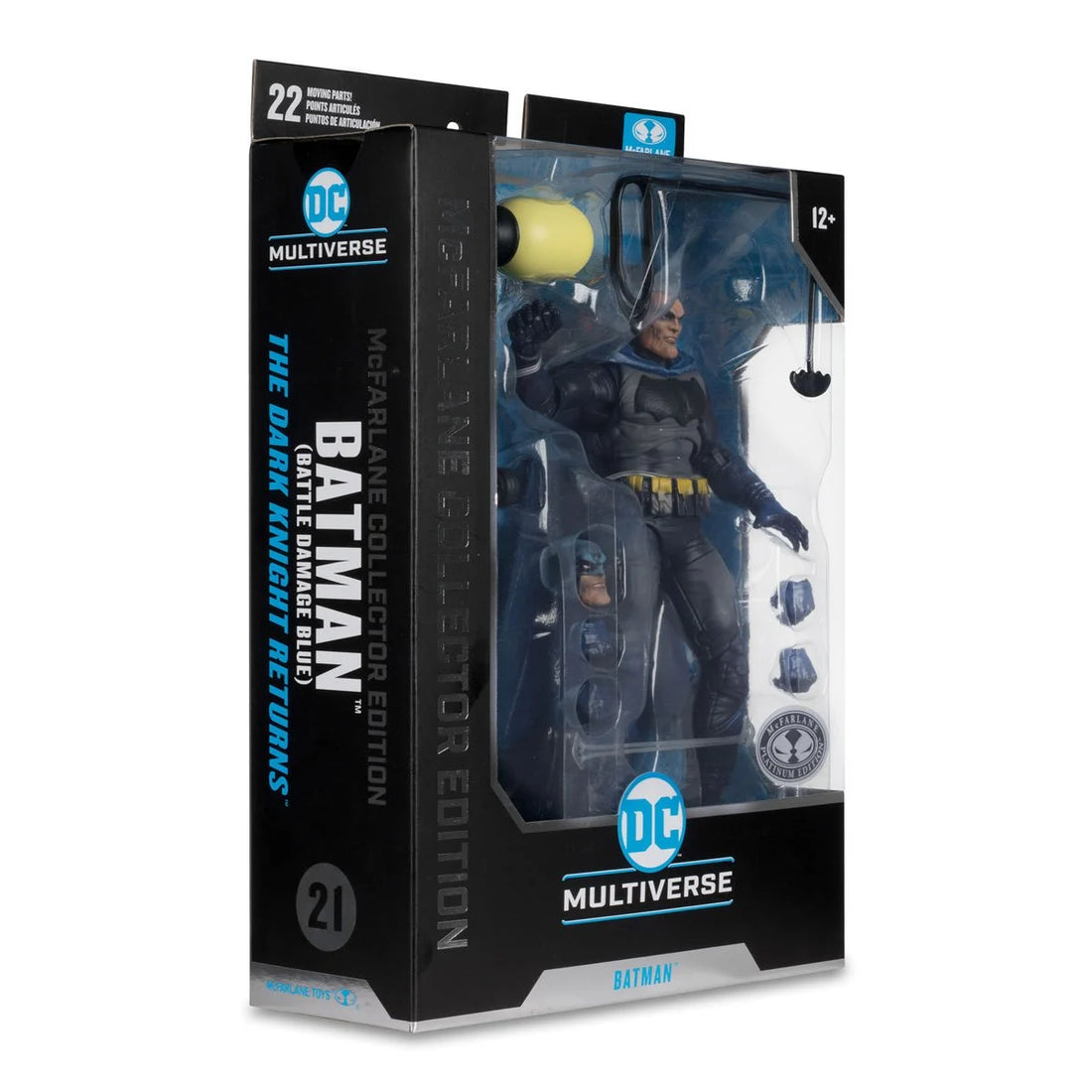 DC Multiverse Batman Dark Knight Returns Battle Damage Blue Outfit (McFarlane Collector Edition Wave 7) (Platinum Edition)