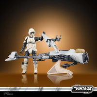 Star Wars The Vintage Collection Speeder Bike Vehicle with Scout Trooper and Grogu