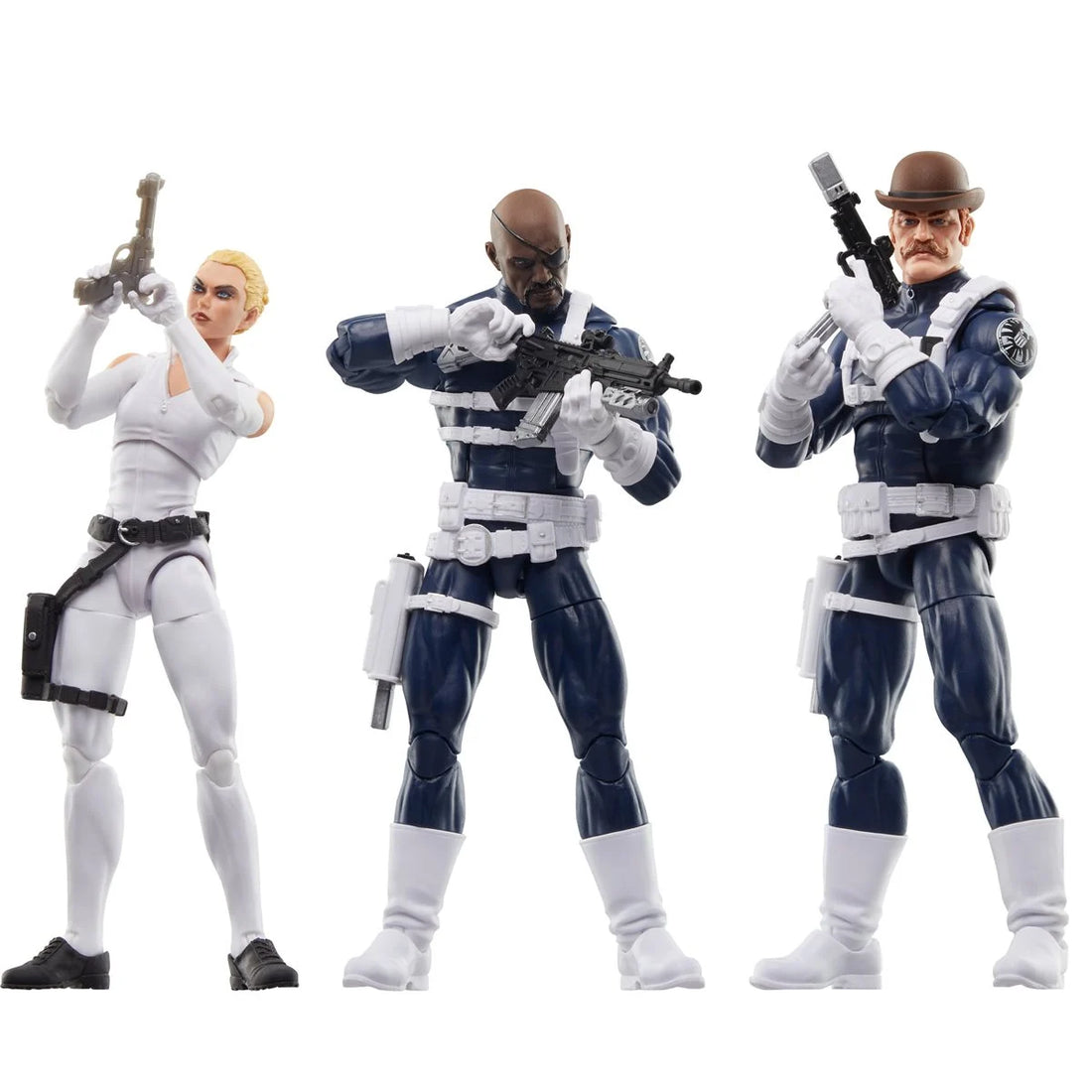 Marvel Legends Dum Dum Dugan, Sharon Carter, and Nick Fury Jr. (S.H.I.E.L.D. 3-Pack)