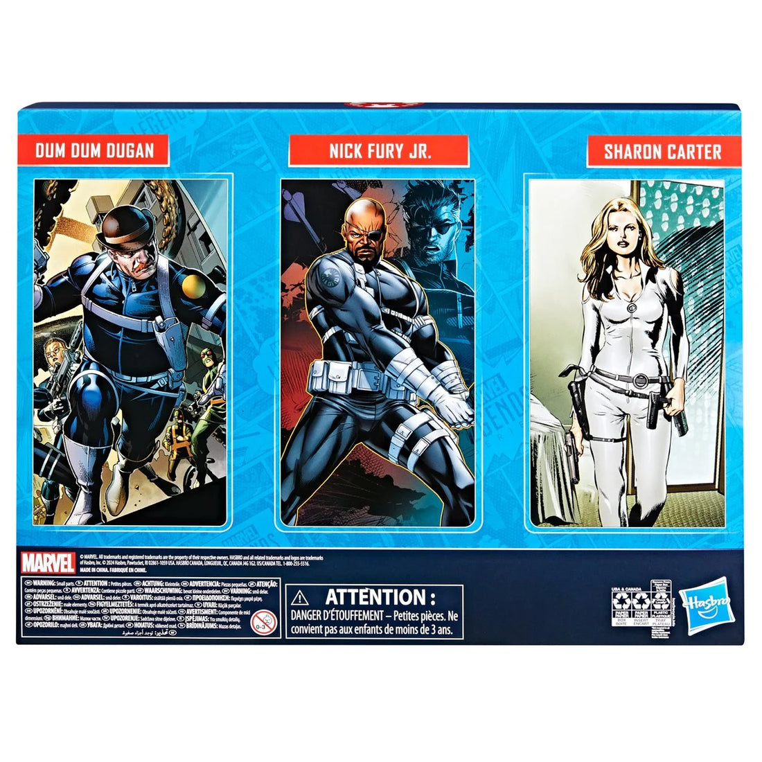 Marvel Legends Dum Dum Dugan, Sharon Carter, and Nick Fury Jr. (S.H.I.E.L.D. 3-Pack)