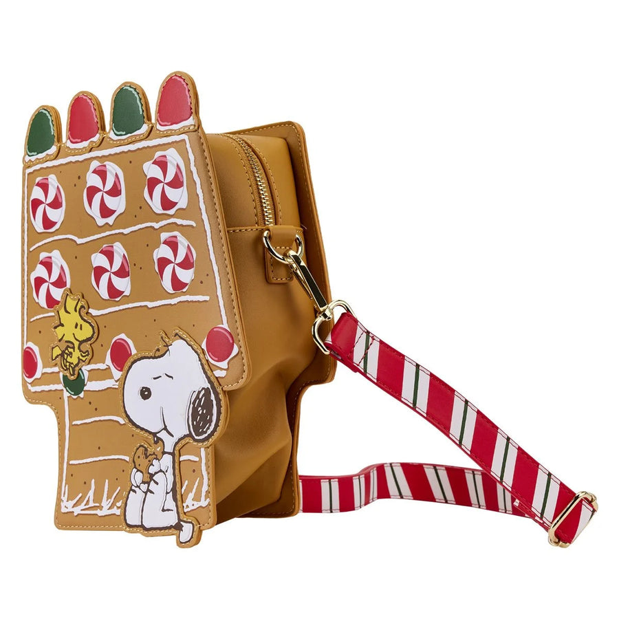 Peanuts Snoopy Gingerbread House Figural Crossbody Purse