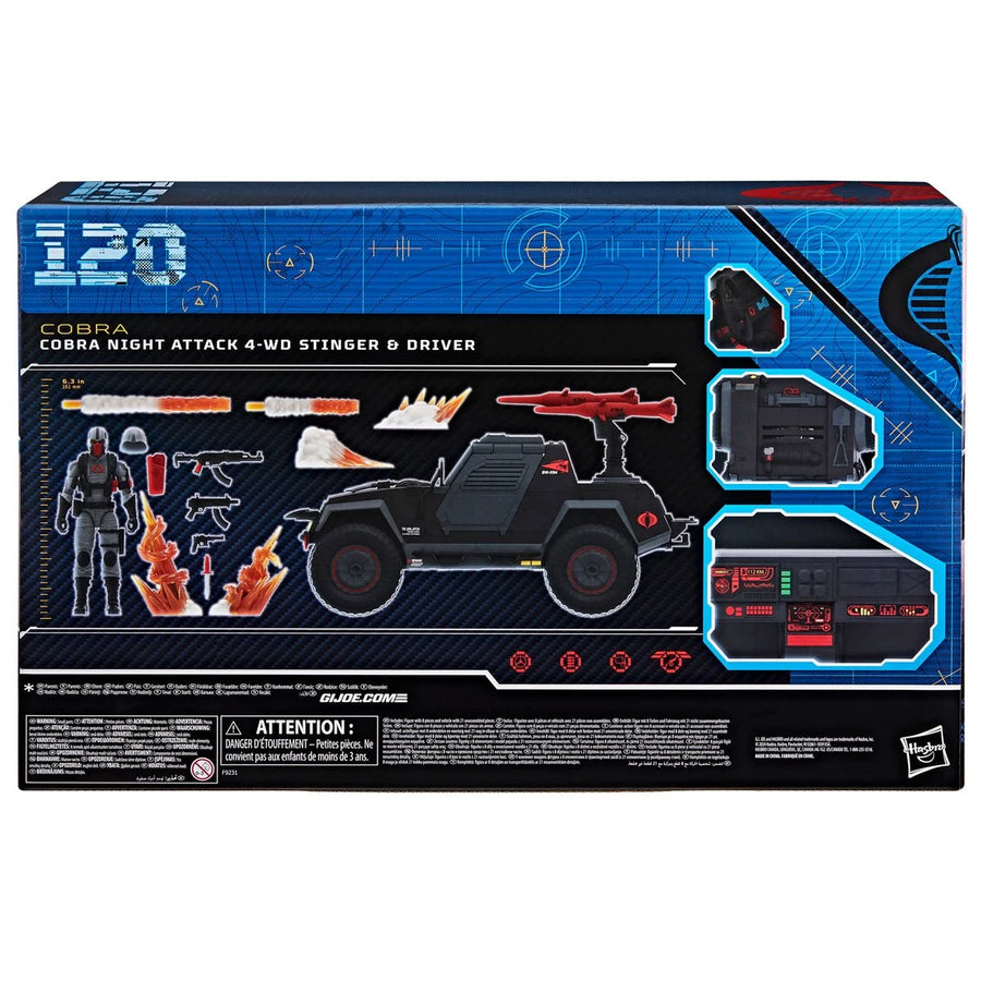 G.I. Joe Classified Series Cobra Night Attack 4-WD Stinger Vehicle with Driver