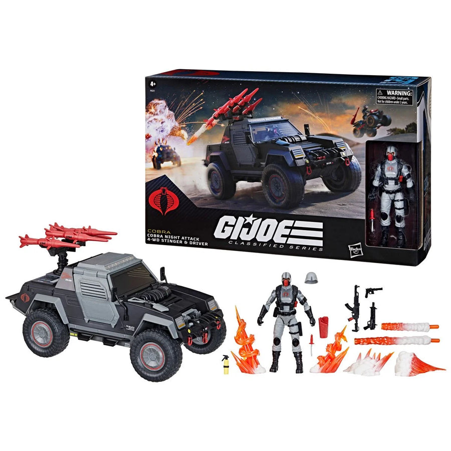 G.I. Joe Classified Series Cobra Night Attack 4-WD Stinger Vehicle with Driver