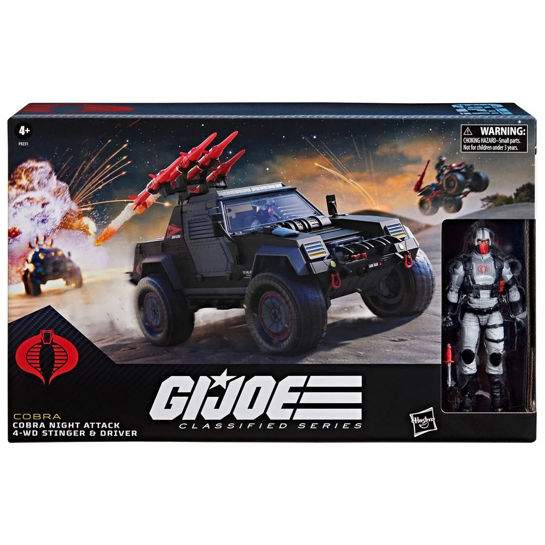 G.I. Joe Classified Series Cobra Night Attack 4-WD Stinger Vehicle with Driver