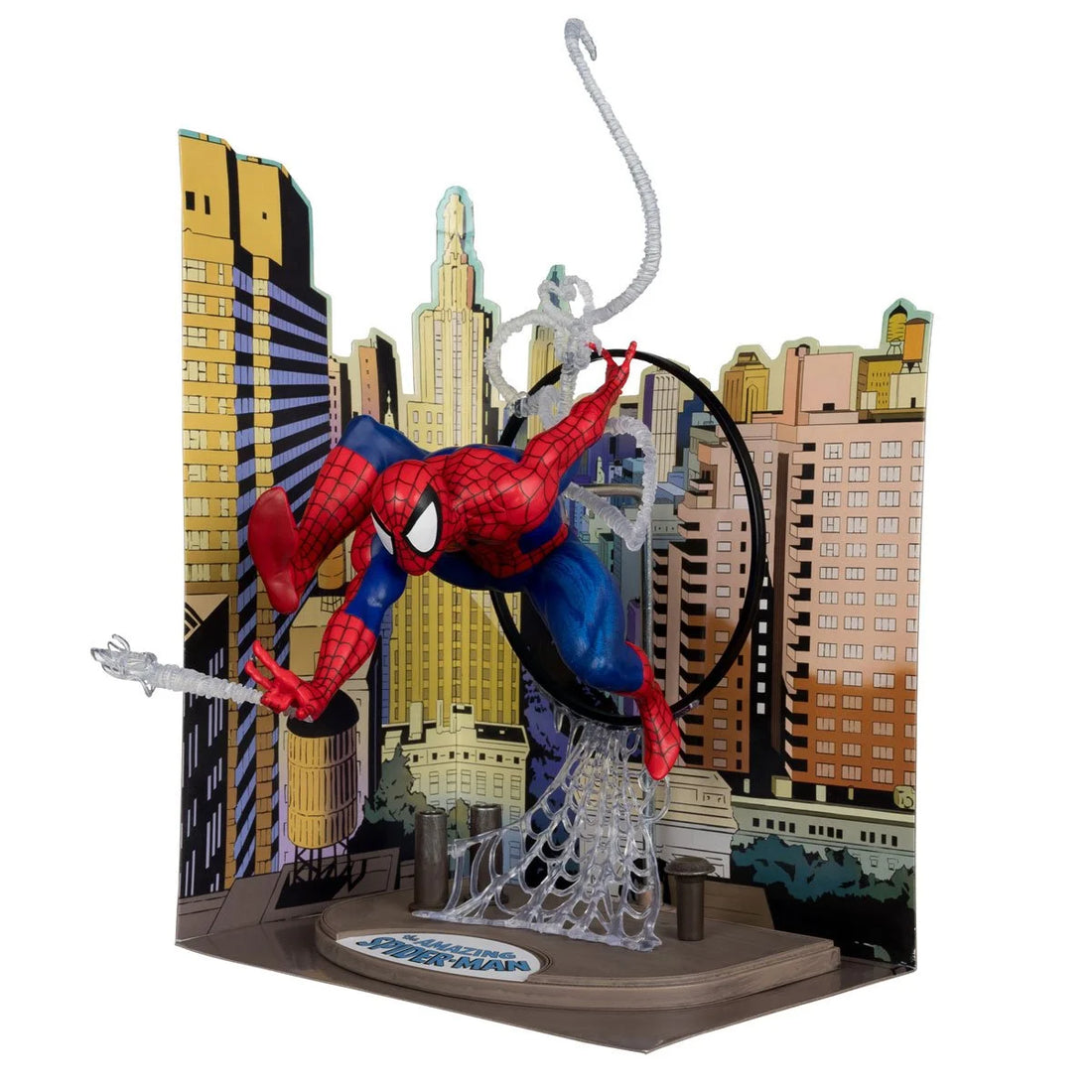 Marvel Wave 1 1:6 Scale Posed Figure with Scene and Comic Case - Spider Man from Spider-Man 