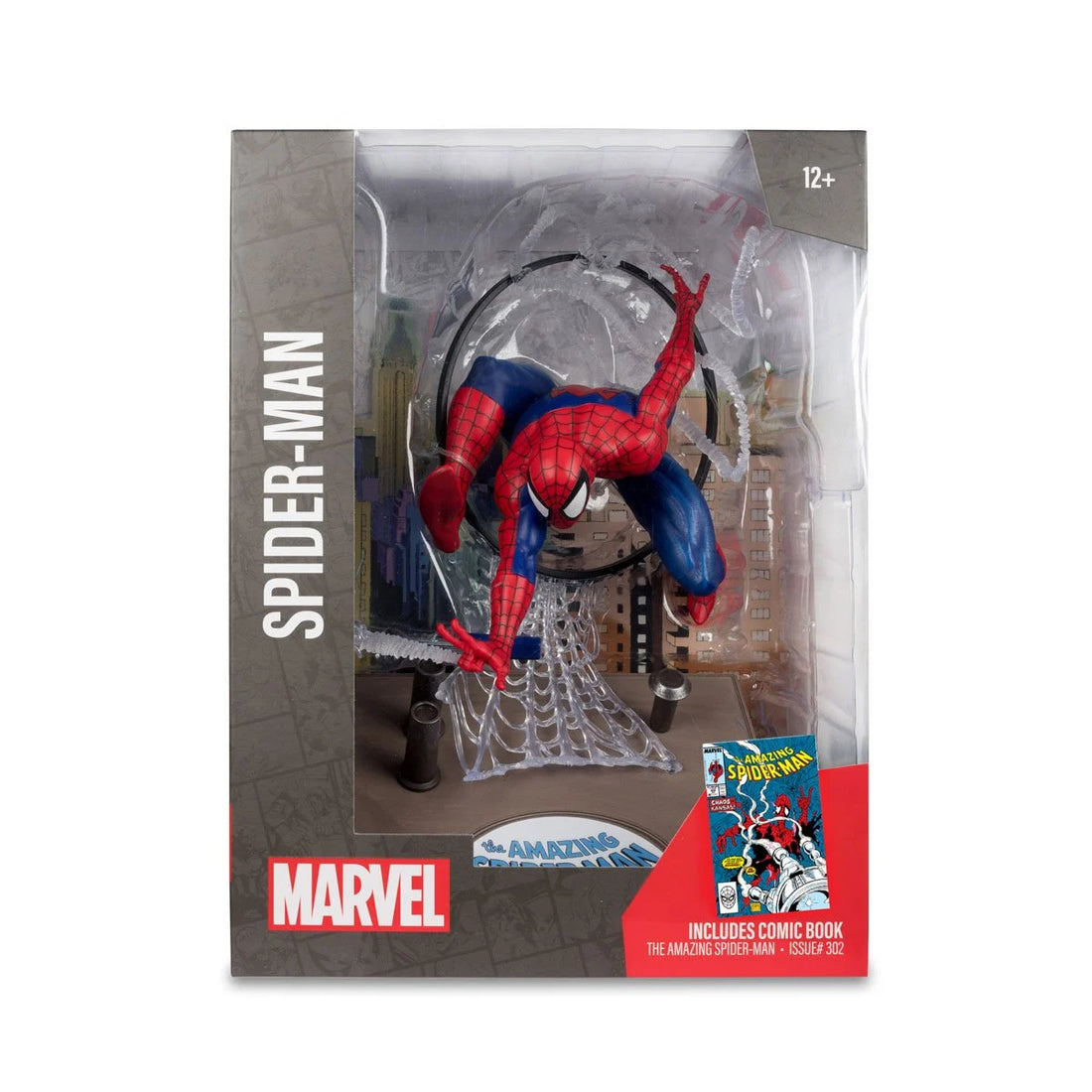 Marvel Wave 1 1:6 Scale Posed Figure with Scene and Comic Case - Spider Man from Spider-Man 