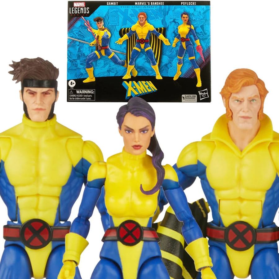 Marvel Legends Banshee, Gambit, and Psylocke (X-Men 60th Anniversary)