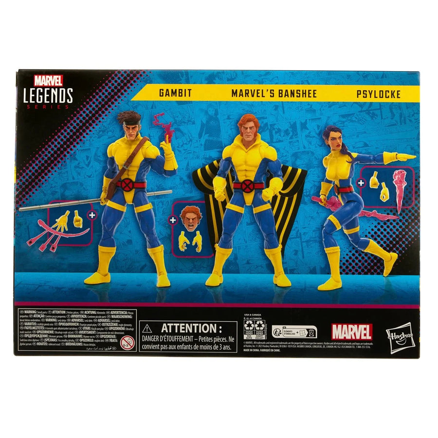 Marvel Legends Banshee, Gambit, and Psylocke (X-Men 60th Anniversary)